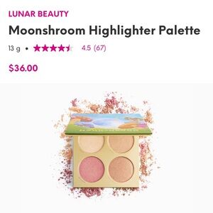 Lunar Beauty Moonshroom Highlighter Palette